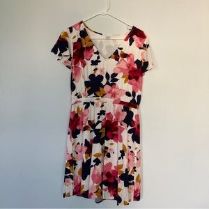 Old Navy Floral V-Neck Short Sleeve Dress